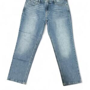 Old Navy WOW Boyfriend Jeans Mid Rise Size 12 Short Light Wash Denim